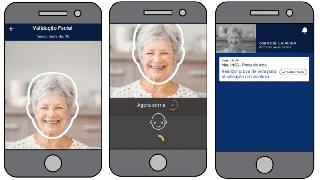 bxblue - prova de vida por biometria facial aplicativo Meu INSS
