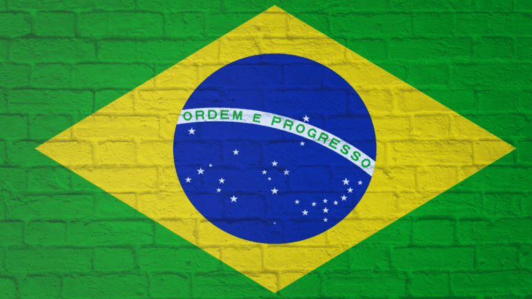 reforma administrativa - bandeira do brasil composta por tijolos