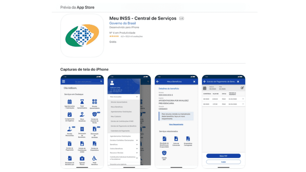 bxblue - Aplicativo Meu INSS App Store